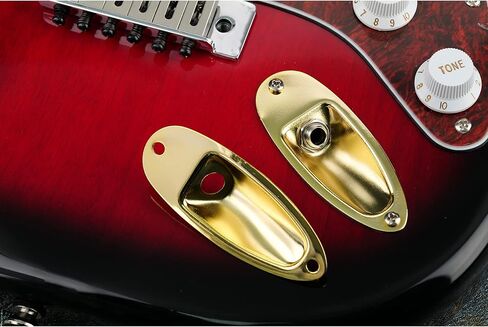 Musiclily Boat Style Electric Guitar Output Jack Plate, Gold (2 Pieces) in Kuwait