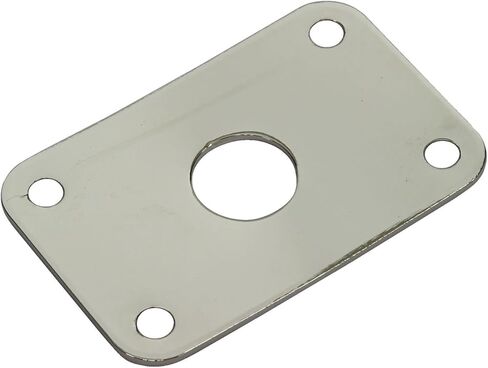 Curved Rectangular Metal Guitar Jackplate - Nickel plated - Explorer Electric Guitar for 1/4" Output Jacks in Kuwait