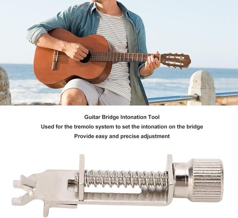 Electric Guitar Bridge Intonation Tool, Metal Guitar Tremolo Bridge Stabilizer, Portable Intonation Adjuster Control Repair Tool for Electric Guitars, 2.28x0.5in in Kuwait
