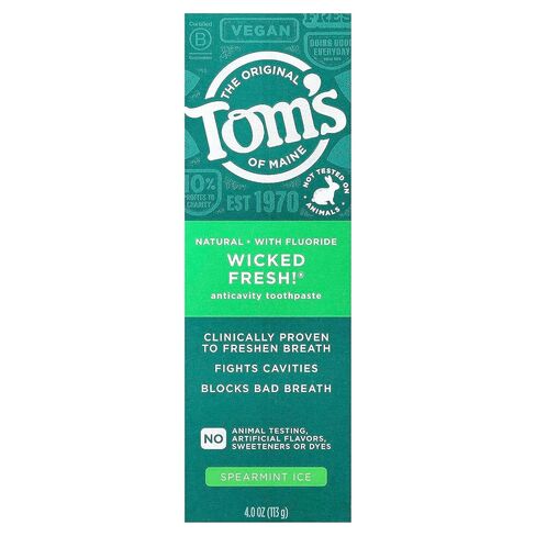 Toms of Maine Wicked Fresh Spearmint Ice AC Toothpaste, 4 OZ in Kuwait