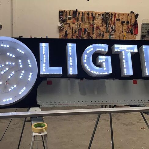 وحدة LED، مصابيح بديلة للنفخ باللون الأبيض 20 قطعة 9.8 قدم 3 LED فائقة السطوع 2835 SMD IP65 مقاومة للماء للعلامات الإعلانية مع شريط لاصق خلفي (ضوء أبيض) in Saudi Arabia