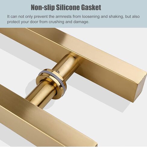 Door Handle Heavy Duty Commercial Sliding Glass Barn Door Handle Pull, H-Molding Contemporary Interior Exterior Door Pull Push Handles, 20/23/32/47/59Inch Long, Back-to-Back Mount (Brushed G in Kuwait