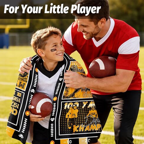 Football Fan Throw Blanket Game Day City Colors Collage Flannel Blanket for Tailgate & Couch Cozy Sports Lover Gift in Kuwait