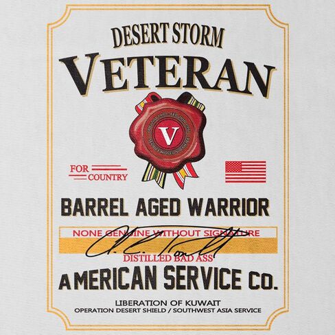 Desert Storm Veteran Whiskey Label Coffee Mug (11oz, White) in Saudi Arabia