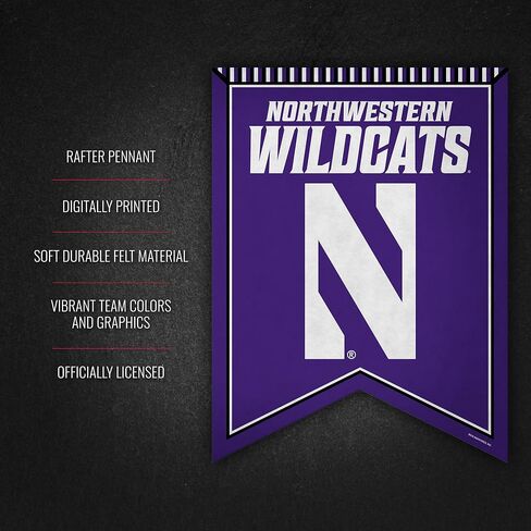 Rico Industries NCAA Northwestern Wildcats Rafter Felt Pennant in Kuwait