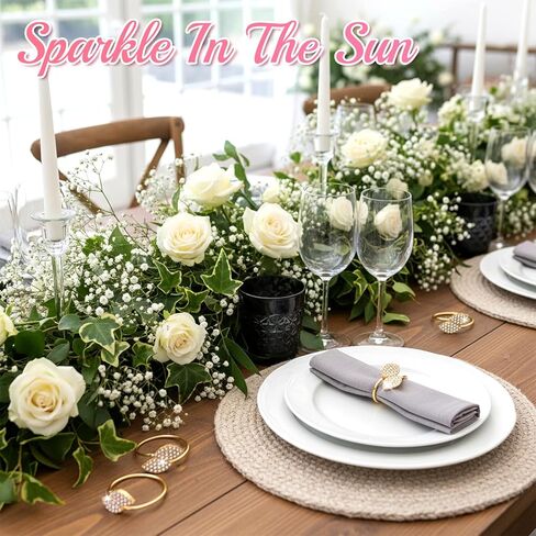 100 Pcs Napkin Rings Gold Table Decorations Durable Bling Leaf Shaped Napkins Rings Round Napkin Holders Buckles for Thanksgiving Day Christmas Dining Table Parties Everyday in Kuwait