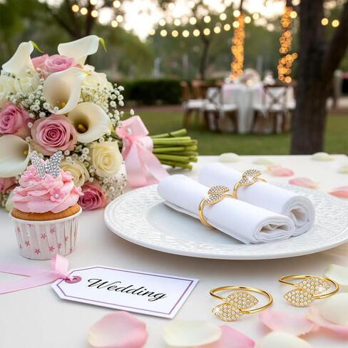 100 Pcs Napkin Rings Gold Table Decorations Durable Bling Leaf Shaped Napkins Rings Round Napkin Holders Buckles for Thanksgiving Day Christmas Dining Table Parties Everyday in Kuwait