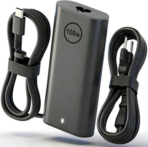 100W Laptop Charger USB C Type C AC Adapter Charger Replacement for Dell XPS 14 9440 AC Charger, Latitude 9440 AC Adapter, Black, DA100PM220 in Saudi Arabia