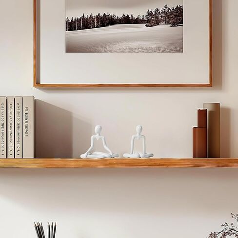 Abstract Thinker Statue, White Minimalist Abstract Sculpture Statue, Modern Art Decoration for Home Office Desk Decoration (White Style A) in Saudi Arabia