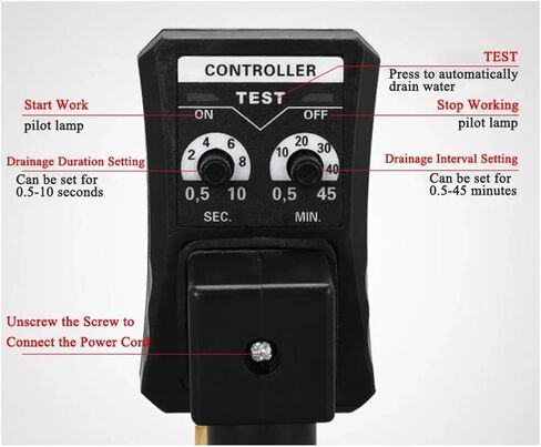 AC 220V 1/2 Inch Electronic Drain Valve Electric Timer Auto Water Solenoid for Air Compressor Condensate(One-Piece Type) in Saudi Arabia