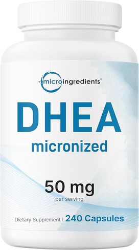 المكونات الدقيقة DHEA 50 مجم لكل حصة، 240 كبسولة | مكمل DHEA الدقيق للنساء والرجال | غير معدل وراثيًا، خالي من الغلوتين، خالي من الصويا in Kuwait