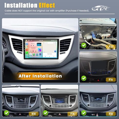8-core 6+128g Android 13 Car Stereo Radign Radio for Hyundai Tucson 2015-2018 ، 9 '' HD Touch screen مع Carplay و Android Auto ، Bluetooth ، GPS Mavigation in Saudi Arabia