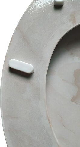 Dream Bath Heavy Duty Round Toilet Seat with non-slip seat and quick-attach easy install hardware, Marbleized Wood Beige in Saudi Arabia