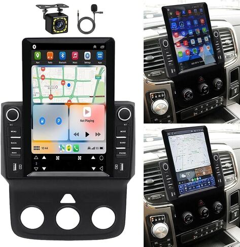 Android 13.0 Car Radio Stereo for Dodge RAM 1500 2500 3500 2013-2018 ، 9.7 Radio Touchstern مع Carplay و Android Auto Support Bluetooth المدمجة في GPS WiFi DSP [2+32g] (فقط مناسبة AC) in Kuwait