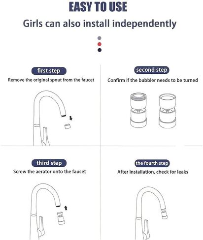 LED Faucet Light, 3-Color Temperature Sensitive Gradient Water Glow, Universal Faucet Spout Light for Kitchen & Bathroom Sink Tap(3 Color-1PC) in Kuwait