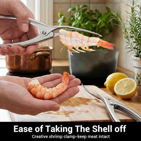 Gjinxi 2 Pcs Shrimp Deveining Tool, Shrimp Deveiner Tool Shrimp Peeler Cleaner Multifunctional Shrimp Line Knife Stainless Steel Crawfish Peeler Tool for Kitchen in Kuwait