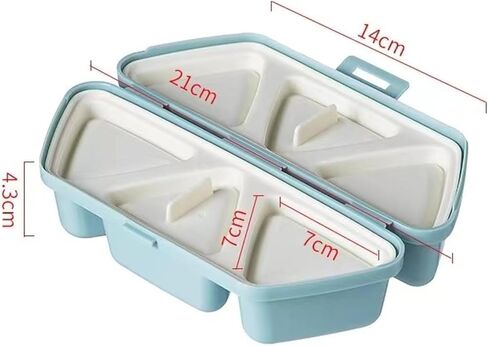 6-in-1 Rice Ball Mold, Triangular Sushi Mold, 6-Hole Rice Ball Mold Set, Quickly Makes 6 Rice Balls, Easy to Store and Carry (Blue) in Kuwait