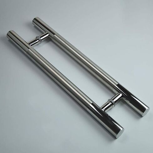 Door Hardware, Heavy Duty Stainless Steel Handle/Commercial Push-Pull Door Handle/Shower Room Glass Polished Brushed Finish (Size : 600×400mm) in Kuwait