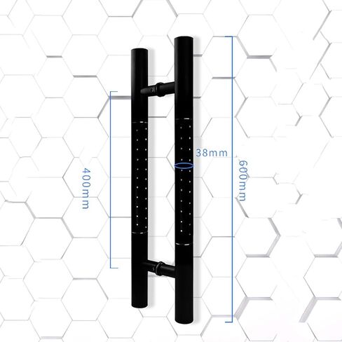 Black Stainless Steel Commercial Office Tempered Glass Door/Sliding Wooden Barn Door Push-Pull Handle, 4 Lengths (Size : 600×400mm) in Kuwait