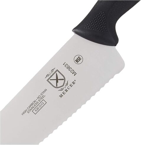 Mercer Culinary M23831 مقبض أسود ميلينيا، حافة مموجة 25.4 سم، سكين الشيف in Kuwait