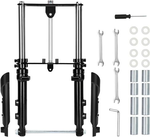 Mini Bike Suspension Kit-Mini Bike Front Fork Suspension Kit Replacement for Coleman CT100U/TrailMaster Storm 200/GMB100,Universal,Small Motorcycle Shock Absorber Fork Frame Upgrade Kit(Silver) in Saudi Arabia