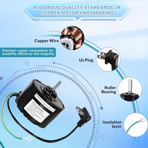 JA2C0208-1، استبدال محرك مروحة العادم 23405SER، S23405SER متوافق مع Broan Nutone 8661 MH8661N 8662 8662NL 8671 8672 8831 8832 8833 in Kuwait