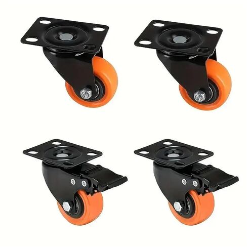 1.5-inch Orange Gold Diamond Universal Caster/Double Bearing 4Pcs(Brake x 4) in Kuwait
