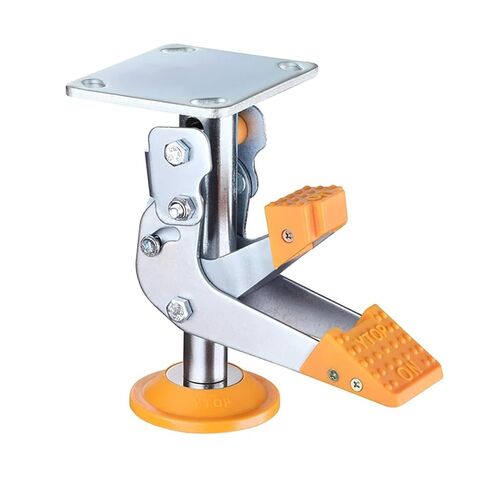 Trolley Brake Floor Lock Manganese Steel Cart with TPU Pad 4~8in Casters 1Pcs(X-100-45-8) in Kuwait