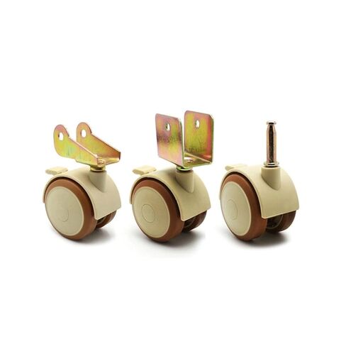 2inch Furniture Crib Swivel Casters Cabinet Clamp with Brake Wheels Nylon Support Leg 4Pcs(A) in Kuwait
