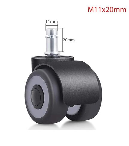 Chair Wheels M10/M11 Rod 2 Inch Heavy Duty Casters 4 Bearings 5Pcs(M11x20mm) in Saudi Arabia