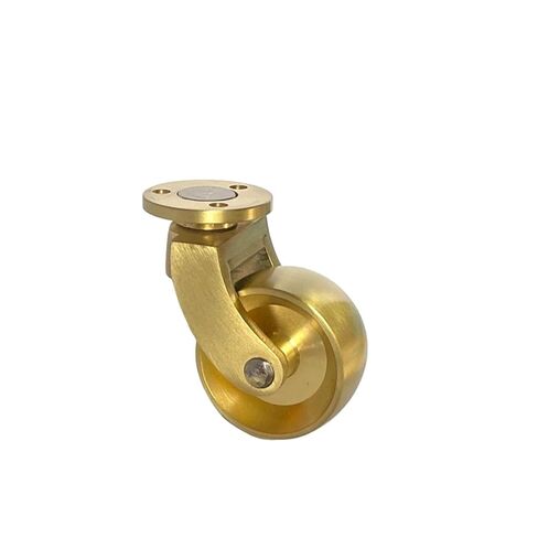 Threaded Brass Casters Swivel Rubber Wheels M8/M10 Screw Compatible 4Pcs in Kuwait