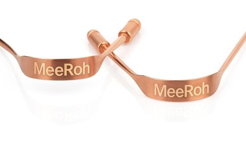 MeeRoh Pure Copper Tongue Scraper (2 Pack) – Manual Tongue Cleaner for Fresh Breath – Professional U-Shaped Metal Tongue Scrubber for Adults and Kids – Traditional Oral Hygiene Tool in Kuwait