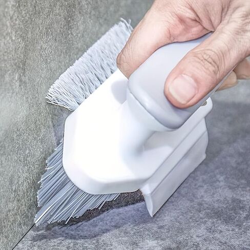 4-in-1 Cleaning Brush Multifunctional with Scraping Strip Durable for Window Bathroom Toilet Floor Crevices Green White, Green in Saudi Arabia