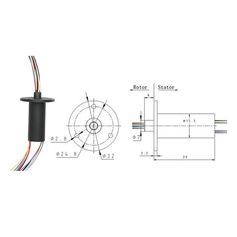 Small Capsule Slip Ring 1PCS Conductive Rotary Collector Slipring Dia 15.5mm 24CH 2A Rotating Electric Collecting Joint in Saudi Arabia