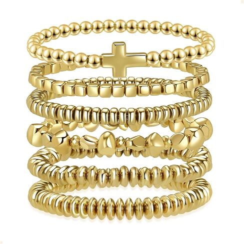 Joyline Religious Christian Gifts for Women Non Tarnish Stackable Stretch Cross Bracelets Elegant Catholic Jewelry for Baptism, Birthday, Mother's Day in Saudi Arabia