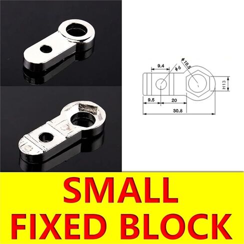 5Pcs Manipulator Accessories Fixture Connection Block Hardware Fixing Block Single and Double Hole Nut Suction Cup Bracket(Small Fixed Block) in Saudi Arabia