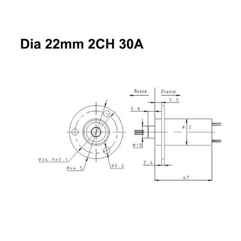 Small Capsule Slip Ring 1PCS Large Power Collector Slip Ring Outer Dia 22mm 2CH 30A High Current Conductive Slipring for Rotary Table Connector Joint in Saudi Arabia