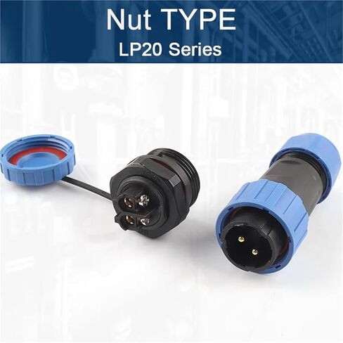 LP20/SP20 مقبس توصيل الجوز/مربع/الإرساء/شفة 2-7 دبوس نوع المسمار لا قوة لحام 1 قطعة (نوع الجوز ، 3P) in Kuwait