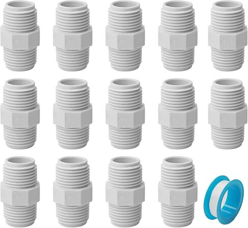 4 قطع 2 بوصة PVC ذكر الموضوع الحلمة اقتران محول، 2 "ذكر × ذكر الجدول الزمني 40 تجهيزات الأنابيب موصل للسباكة المنزلية التطبيقات الصناعية in Kuwait