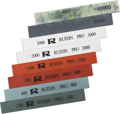 RUIXIN PRO 8 قطع أحجار شحذ السكاكين لـ RUIXIN PRO RX-008 RX-009 مجموعة مبراة السكاكين ذات الزاوية الثابتة، مجموعة حجر المشحذ الاحترافية بدون قاعدة: 180/400/800/1500/2000/3000/5000/10000 حبيبة in Kuwait