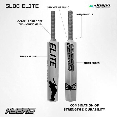 JASPO Cricket Kit – Full Size Plastic Bat, Synthetic Ball, Stumps & Kit Bag – Lightweight & Durable Tennis Cricket Plastic Kit in Kuwait