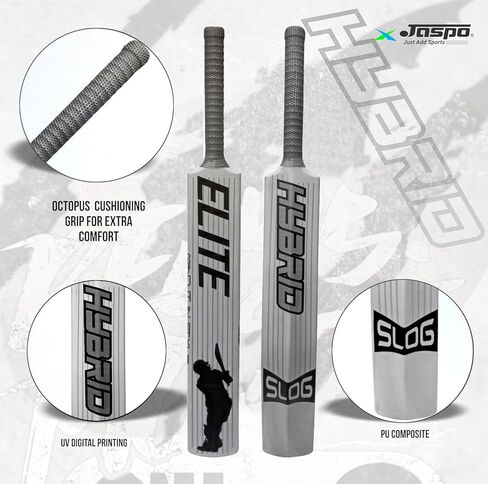 JASPO Cricket Kit – Full Size Plastic Bat, Synthetic Ball, Stumps & Kit Bag – Lightweight & Durable Tennis Cricket Plastic Kit in Kuwait
