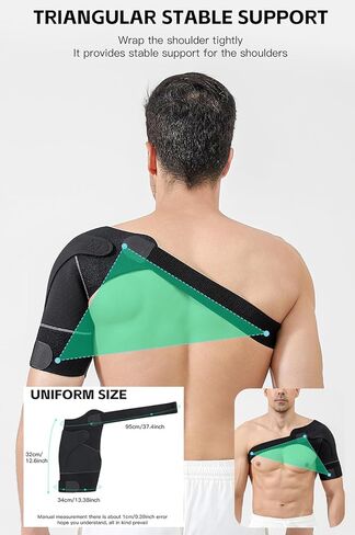 SUJAYU Shoulder Brace for Men Women, Adjustable Arm Sling Shoulder Immobilizer Arm Cuff Pads, Shoulder Support Brace Pain Relief Compression Sleeve for Arm in Kuwait