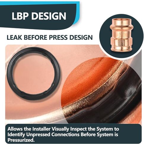 5 قطع من محول Seelink Press النحاسي الأنثى، 1/2 بوصة × 3/4 بوصة تركيبات ضغط FPT لأنابيب النحاس in Kuwait