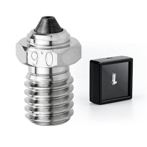 طرف كربيد التنغستن ثنائي المعدن V6 فوهة فولاذية صلبة 0.4 مللي متر لطابعة Prusa i3 MK3S/Mini, i3 Mega/Kobra/Kobra Neo ثلاثية الأبعاد in Kuwait