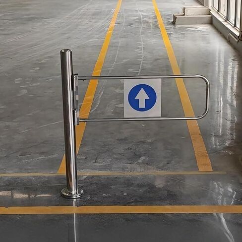 Stainless Steel Swing Gate for Supermarkets, One-Way Safety Door with Automatic Closing, Ideal for Store Entrances and Libraries in Saudi Arabia
