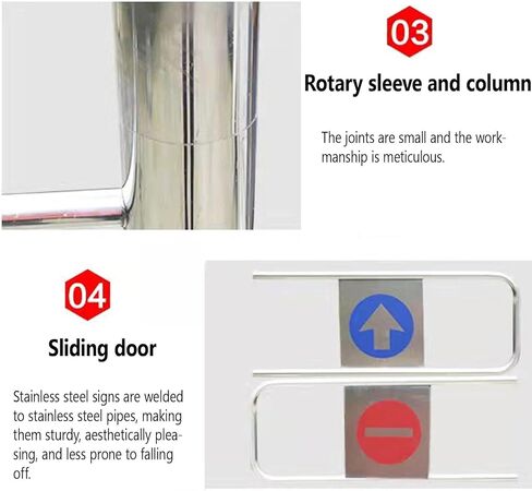 Stainless Steel Swing Gate for Supermarkets, One-Way Safety Door with Automatic Closing, Ideal for Store Entrances and Libraries in Saudi Arabia
