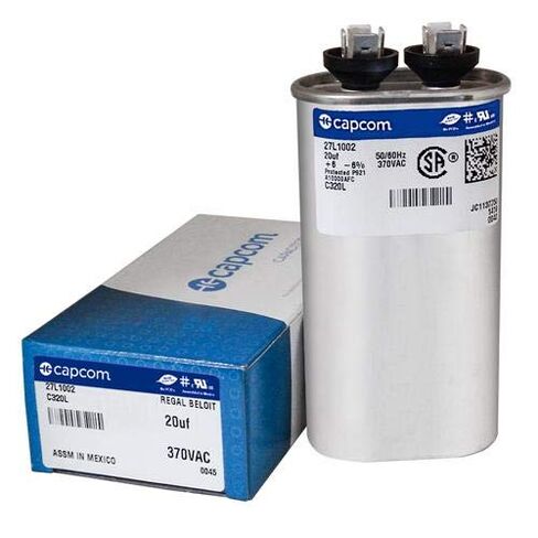 Mars 12014-20 uF MFD x 370 VAC CAPCOM Replacement Capacitor Oval # C320L / 27L1002 in Kuwait