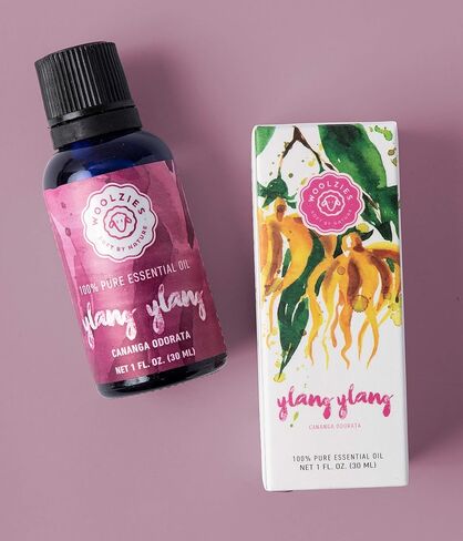 Woolzies Best Quality 100% Pure Ylang Ylang Essential Oil | Healthy Skin/Hair, Calming Effect, Lifts Mood | Natural Undiluted Therapeutic Grade | For Skin/Internal/Topical, 1 fl oz in Kuwait