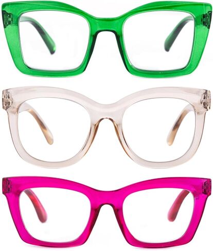 Oversized Reading Glasses for Women Men Fashion Computer Readers Spring Hinge Eyeglasses in Saudi Arabia